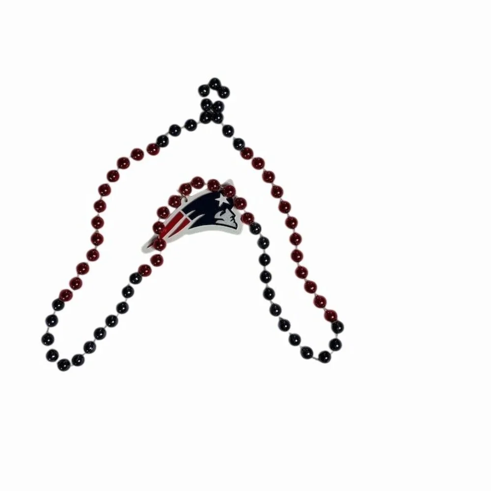 WinCraft New England Patriots Mardi Gras Bead Necklace Team Logo One Size